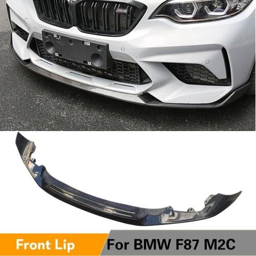 Front Bumper Lip Spoiler Splitters For BMW F87 M2C M2 Competition 2018 - 2019 Front Bumper Lip Carbon Fiber