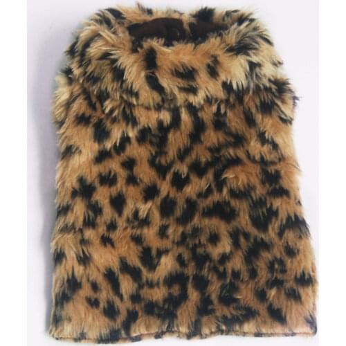 Pet Winter Coat Dog Clothes Leopard Dog Clothing Puppy Costume Small Dog Outfit Garment Cloak Yorkies Poodle Pomeranian Costume