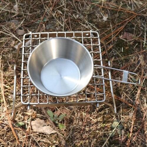 Stainless Steel Portable Bowl Outdoor Camping Picnic Hiking Food Cup Tableware Ultralight Titanium Cup Bowls