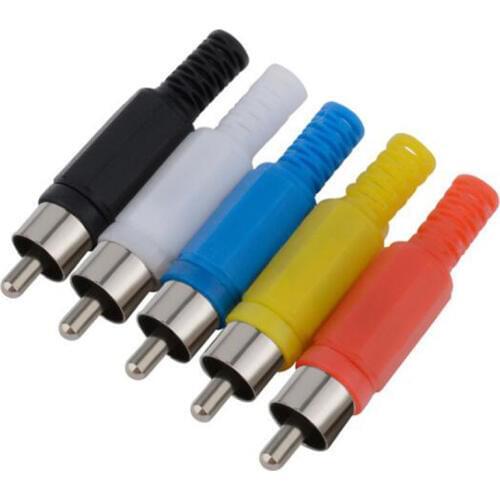 Solder RCA plug Audio Video Connector RCA male AV plug,Five color choose