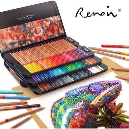 48/72/120/100/120 Color Professional Oily Pencil Wooden Soft Watercolor Pen for School Sketch Art Supplies Colored Pencil Set