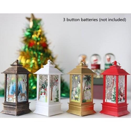 Christmas Lantern Light Merry Christmas Decorations for Home 2021 Navidad Christmas Tree Ornaments Xmas Gifts New Year 2022