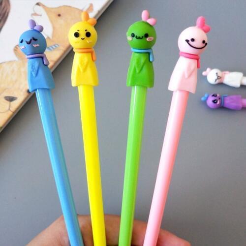 1 PCS Creative Cartoon Fresh and Lovely Sunny Day Doll Neutral Pen Black Ink Pen Kawaii School Supplies Pens for Writing