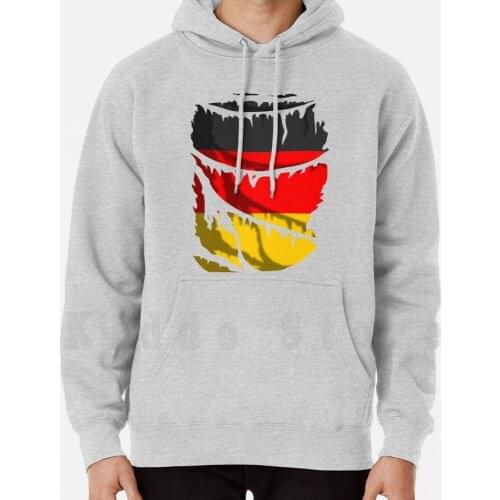 Torn Fabric With Flag Of Germany Hoodie Long Sleeve Germany Flag Germany Flag German Berlin Deutchland