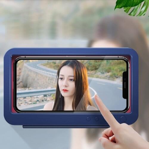 Universal Waterproof Phone Case Water Proof Bag Mobile Phone Pouch Wall Mounted Phone Case Holder Bathroom Toilet Phone Storage