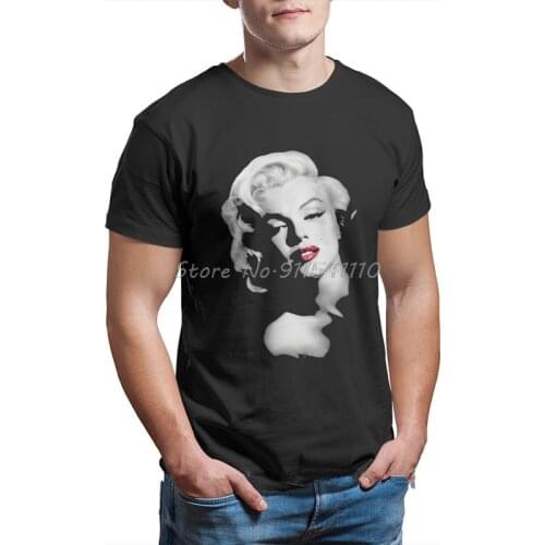 Vintage Alternative Funny Artwork Beautiful Marilyn Monroe Classic Tshirt O-Neck Tops Plus Size T Shirt Tees Cotton Short Sleeve