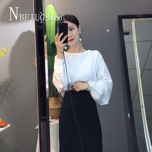 White Blouse+Black Skirt Burgundy Blouse+Black Skirt Women Sets