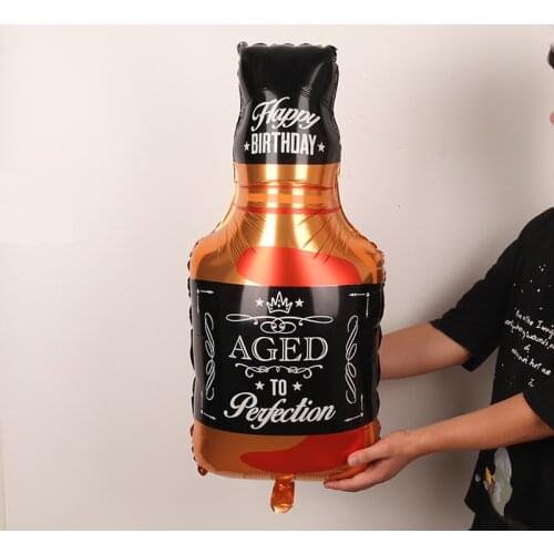 1Pc Wine Bottle Foil Balloons Whiskey Beer Cup Helium Mylar Ball Birthday Baby Shower Wedding Bachelorette Bar Party Decoration