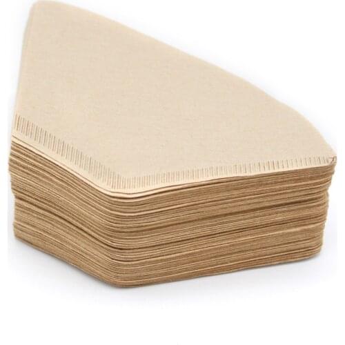 100Pcs/Bag Wooden Original Coffee Paper Filter for Coffee Hand-poured Coffee Espresso Filter Packs Bag Strainer Tea Infuser