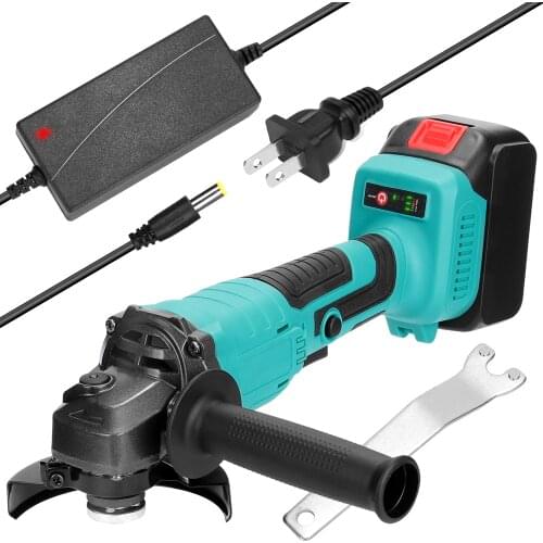 125mm Portable Multifunctional 18V Electric Angle Grinder 11000rpm High Rotation Speed Grinding Tool for Cutting Iron Wood