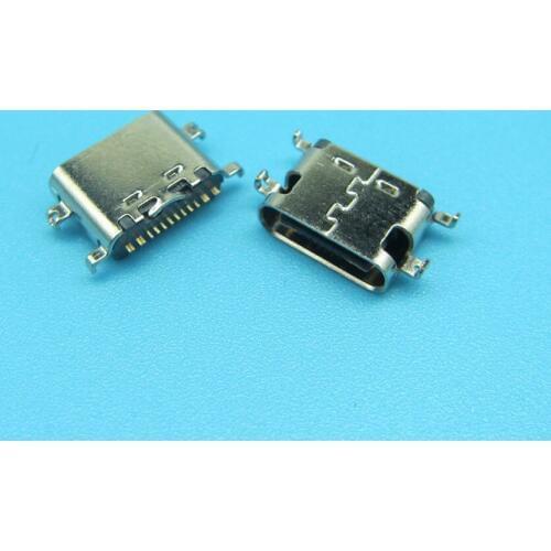 2pcs High speed data interface micro 3.1 usb DIY 16pin USB-C Type C mother Socket Connector SMT type charging interface