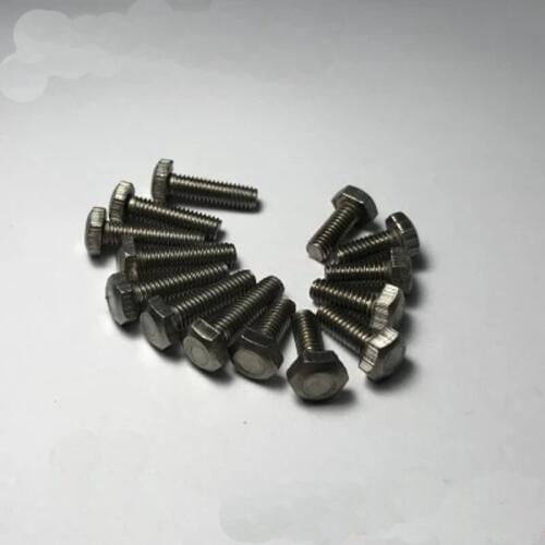 4pcs M6 titanium Hexagon Screw Pure titaniums Corrosion resistant bolt 10mm-55mm Length