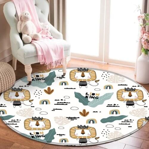 Alfombra Top Brand Cartoon Lion King Pattern Flannel Children Carpet Non-Slip Baby Carpet Bedroom Living Room Decor Carpet