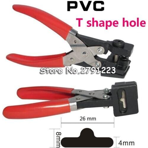 Free shipping T shape hole punch shapes furadores hardballs pvc card plier 26x8x4mm stationery supply