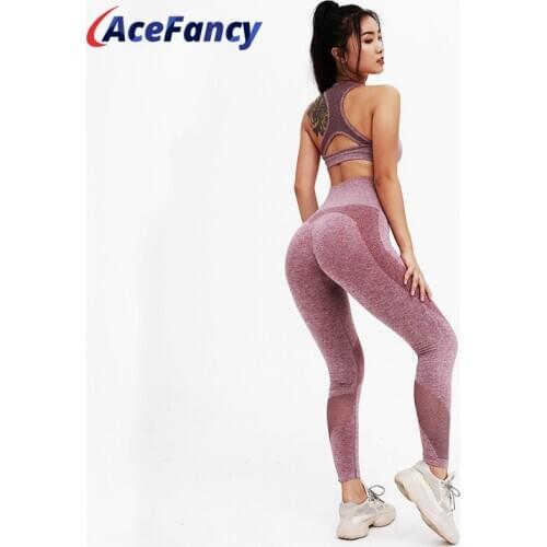 Seamless Yoga Set Women Removable Pads Yoga Top Hip Up leggings Set Yoga FT118 Gym Clothing Sport Clothes Women Activewear