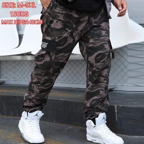 Camouflage Cargo Pants 8XL Joggers Militar Men Trousers Hip Hop Army Camo Spodnie Meskie Man Cotton Sweatpants 6XL Kargo Ropa