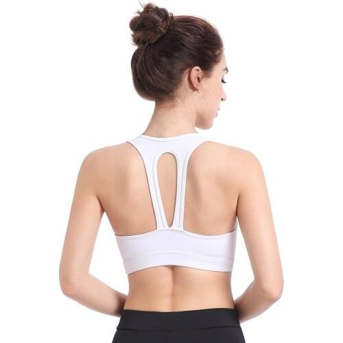 LUKITAS Women Sport Bra Top High Stretch Quick Dry Soft Top Fitness Running Workout Yoga Brassiere Gym T-Back Bra Sport Bra XL