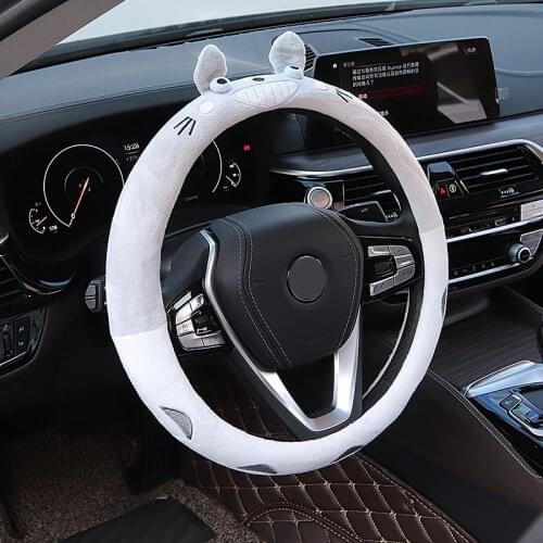 Car Cartoon Steering Wheel Cover Universal Mouse Summer Winter Warm Plush Lovely Bowknot Cute Wholesale Car Interior Accessories