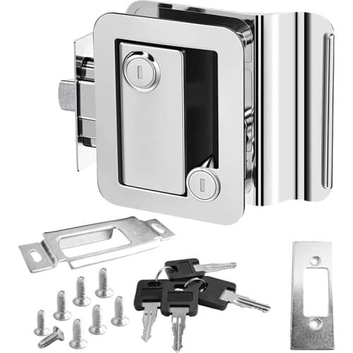 RV Trailer Door Lock,Camper Cavaran Travel Entry DoorLock Access Inside Outside Handle Knob Latch Paddle Deadbolt