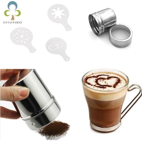 Mold Coffee Cappuccino Printing Model Foam Spray Cake Stencils Powdered Sugar Chocolate​ Cocoa Coffee Printing Assembly WYW