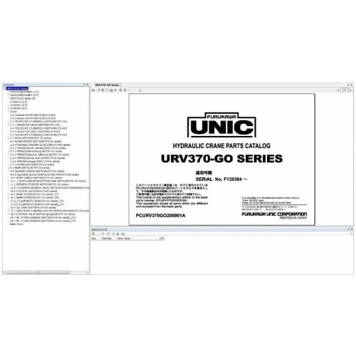 Furukawa Unic OVS Over Sea Parts Catalog 2021