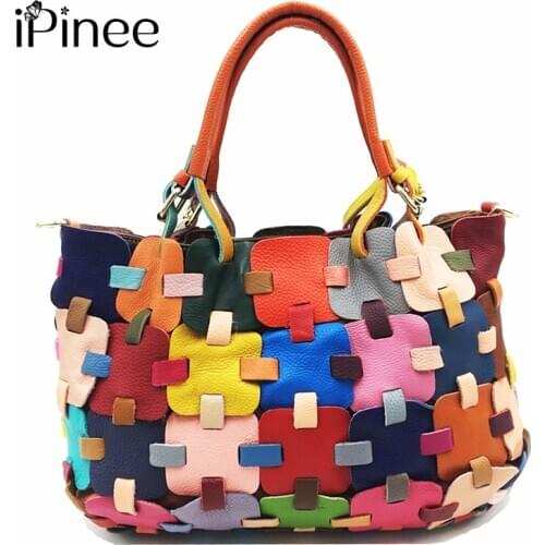 IPinee New Arriver Braccialini Style Fashion Ladies Shoulder Bags Designer Women Leather Handbags Beach Crossbody Bags