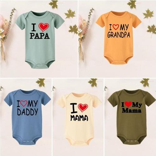 Jumpsuits Toddler Girl Summer Baby Clothes New Born Baby Romper Cotton Love Papa Newborn Costume Boy Clothing for Babies