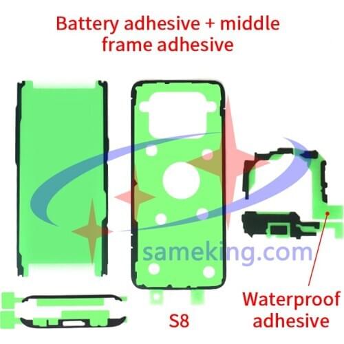 Hot sale frame glue edge cellphone repair parts middle frame adhesive back housing sticker for samsung s8