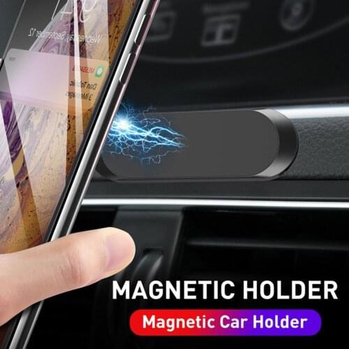 Magnetic Car Phone Holder Dashboard Mount Mini Strip Shaped Phone Holder Auto Mount Cell Phone Holding Device