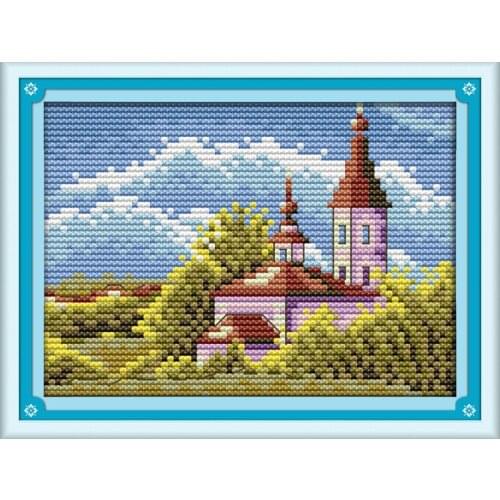 Van Gogh coffee shop cross stitch kit lanscape garden 14ct 11ct count printed canvas stitching embroidery handmade plus