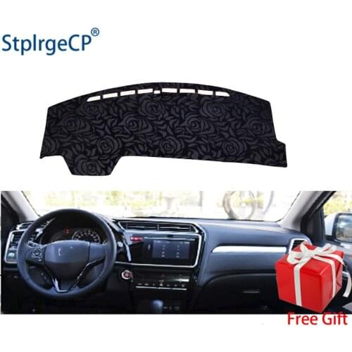 Latest Rose Pattern Non-slip Car Dashboard Cover Dash Mat Pad DashMat ANti-UV Car Sticker for Honda greiz 2016 2017 Car Styling