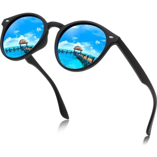 Polarized Sunglasses for Men and Women Round Sunglasses Series Classic Glasses Dazzling Color Film Mirror UV400 Retro Mirror