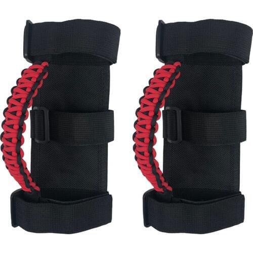 2Pieces Roll Bar Grab Handles Grip Handle For Jeep Wrangler TJ JK 07-17