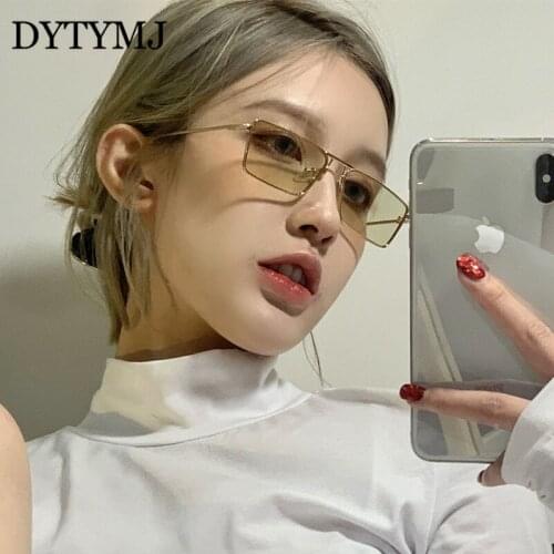 DYTYMJ Square Sunglasses Women Fashion Small Frame Sun Glasses for Women Luxury Brand Mirror Sun Glasses Vintage Oculos De Sol
