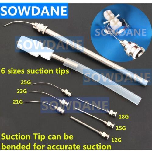 Dental Surgical Aspirator Suction Tube Dental Saliva Ejector Tips Suction Tip Tube Root Canal Irrigation Suction Stainless Steel