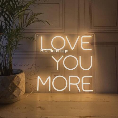 Wedding Decor Love You More Art LED Neon Light Wall Signs Personality Gift For Bar Home Pub Holiday Wedding Party Neon