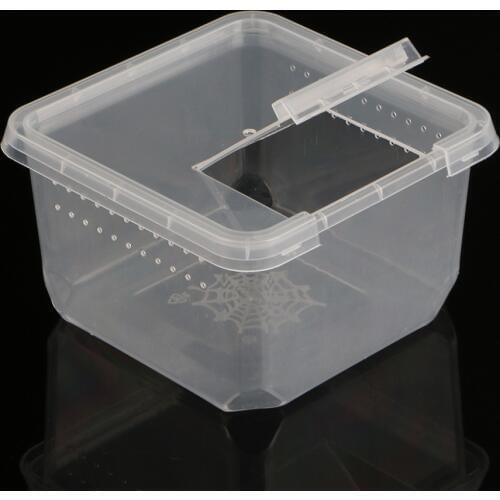 Reptile Terrarium Feeder Breeding Box Tortoise Spider Lizard Beetle Insect House Mr21 19 Dropship