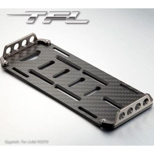 TFL RC 1/10 AXIAL SCX10 Rock Crawler Car accessories Carbon Fiber Battery Plate Holder Set TH01753-SMT6