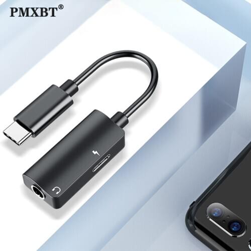 Type C To 3.5mm Jack Earphone Adapter 2 in 1 USB C Audio Cable Splitter Charging Converter For Huawei P40 P30 Pro Samsung S10 S9