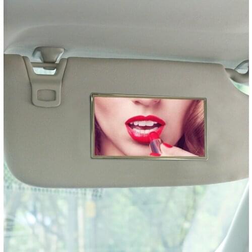 Universal Car Interior Mirror Makeup Mirror Auto Sun Visor Makeup Visor HD Stainless Steel Mirrors Beauty Decoration Parts