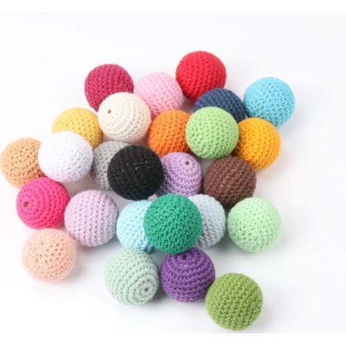 1 PCS Elegant 30mm Crochet Beads Woolen Yarn For Choose Knitted By Cotton Thread DIY Jewellery Making KL75