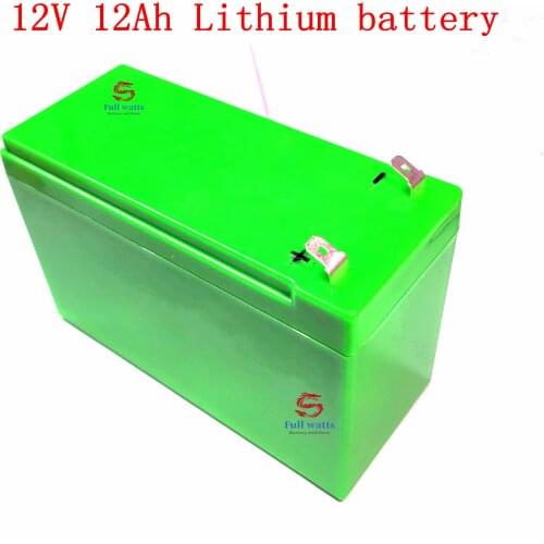 High Quality 12V 12AH Lithium Ion Rechargeable Battery Not Lead Acid for Li-ion Power 100w Car Toy Led