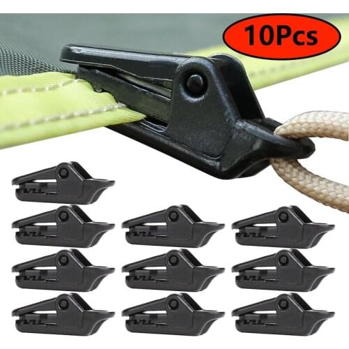 1/10Pcs Tarp Clips Camping Equipment Tent Pull Point Clip Windproof Fixed Outdoor Tools Hiking Tent Accessories Outdoor Tools