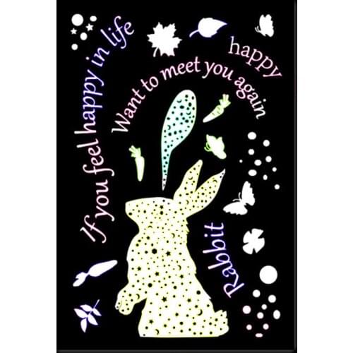 11*16 Easter Magic rabbit Transparent Clear Stamps / Silicone Seals Roller Stamp for DIY scrapbooking photo album/Card Making