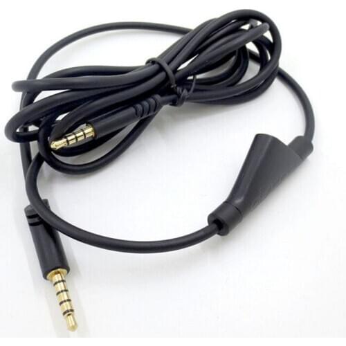2M TPE 3.5mm Audio Cable with Mute Button Black Replacement For Astro A10 A40 Gaming Headsets