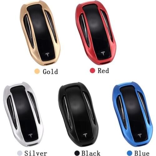 Car styling Accessories for Tesla Model X Car key fob bag cover alloy Key shell decoration protection Remote Key Case for car