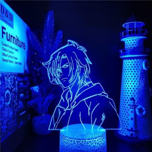 Banana Fish Ash Lynx 3D Lamp Led Night Light 7 Color Changing Light Japanese Anime Table Lamp For Bedroom Decor Lampara Kid Gift