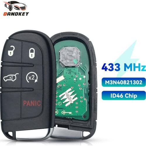 Dandkey Remote Key For Jeep Renegade Grand Cherokee Ram Compass Patriot Wrangler 2014 2015 2016 2017 2018 M3N40821302 433MHz