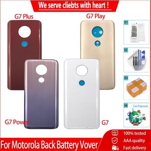 For Motorola Moto G7 G7 Plus G7 Play G7 Power Back Battery Cover Rear Door Panel Housing Case Replacement Parts Brazil Version
