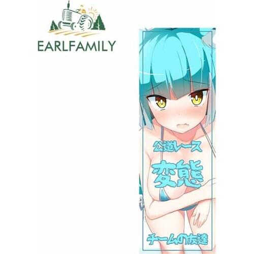 EARLFAMILY 15cm x 5.5cm Team Friends Decal Street Racing Hentai Sticker JDM Racing Motorcycle Helmet Strip Car Stickers